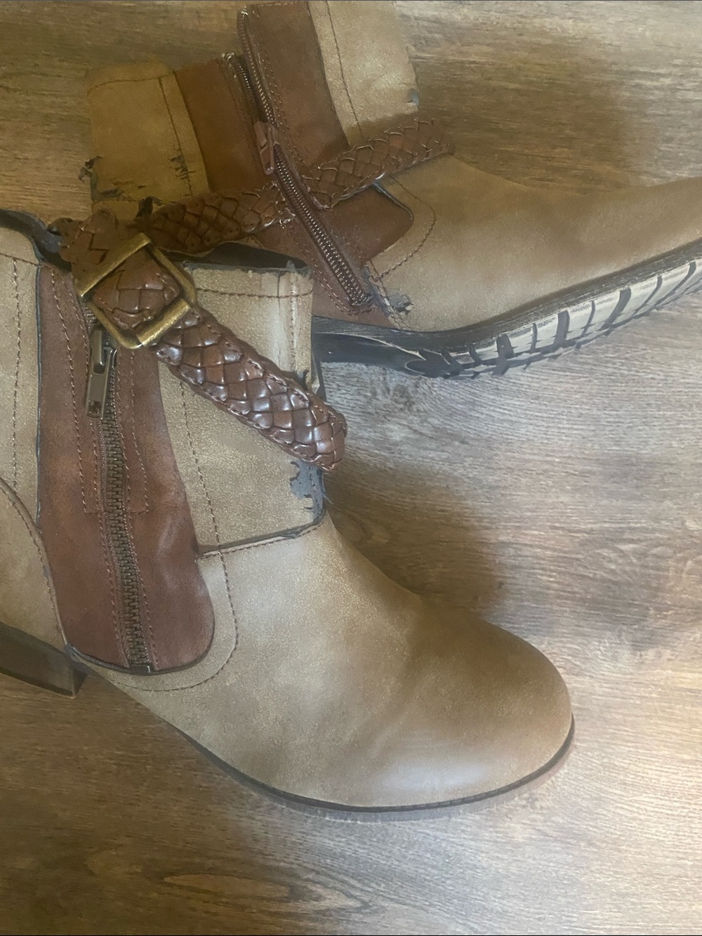 Jellypop braided detail ankle boots—FLAWED